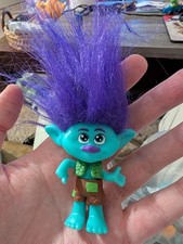 Trolls Band Together Branch Doll Blue, Purple Hair 5.5  2022 Mattel Dreamworks