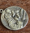 Vintage Saint Anthony EMA Sterling Silver Disc Charm Pendant St. — photo 7