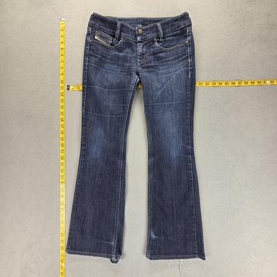 Diesel Louvely Jeans Womens 28x34 Blue Medium Wash Slim Bootcut Stretch 008WZ