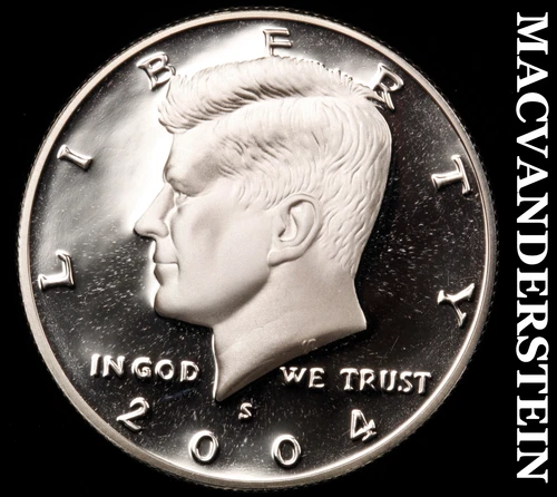 2004-S Kennedy Half Dollar- Lustrous Silver Choice Gem Proof  #i3333
