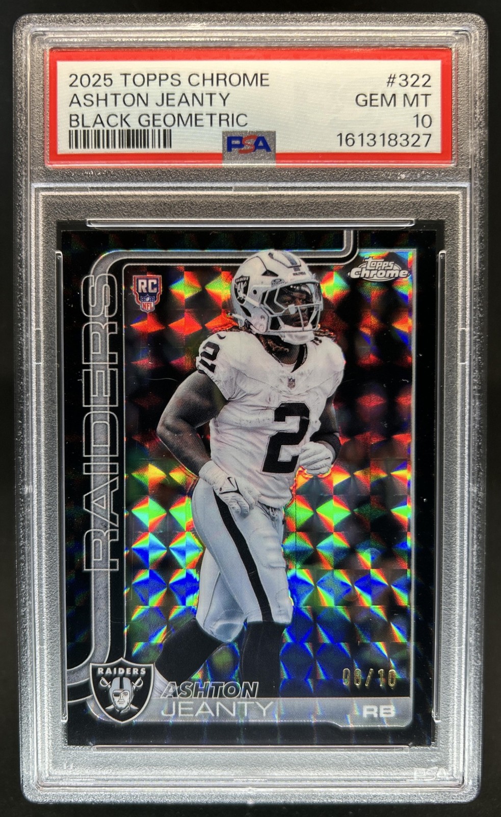 Ashton Jeanty Topps Chrome #322 Geometric Refractor