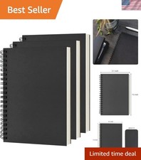 Blank Spiral Notebook, 3-Pack, Soft Cover, Sketch book, 100 Pages / 50 Sheets...