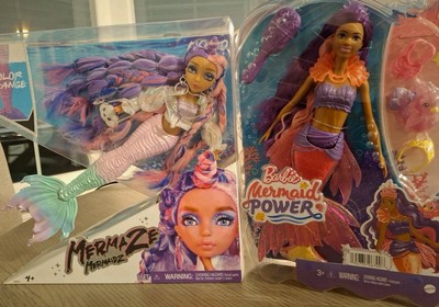 2 Doll Bundle LOT Mermaze Barbie Mermaid Power Acessories Color Change NEW Gift 