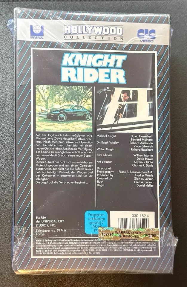 Knight Rider Hasselhoff CIC FSK16 91Min. RAR Sammler 1982/85 Softbox VHS - Bild 3 von 4