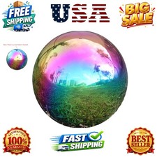 Durable Stainless Steel Gazing Ball, Hollow Ball Mirror Globe Polished Shiny ...