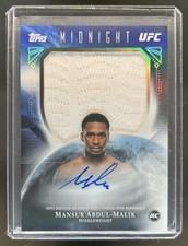 2026 Topps Midnight UFC Mansur Abdul-Malik Relic Auto RC #RRA-MA Rookie