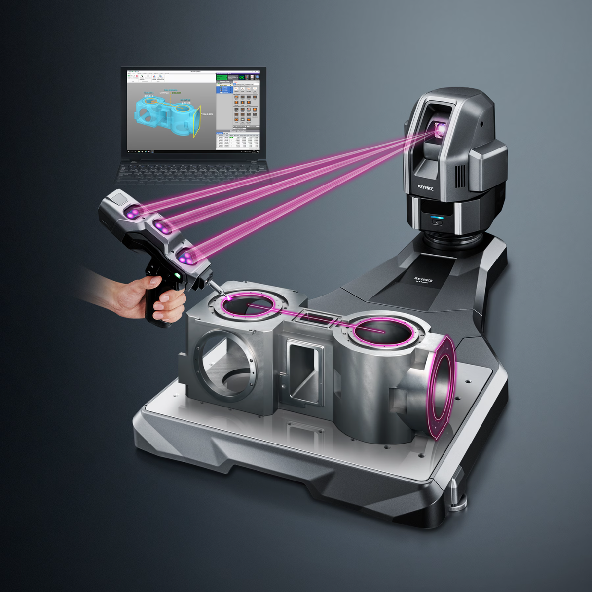 Keyence Xm-5000 Handheld Coordinate Measuring Machine (CMM