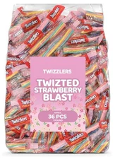 Strawberry Blast Pull-N-Peel Licorice Candy, 1 LB Bulk Pack (Approx. 36... 