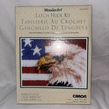 Wonderart Latch Hook Kit 15"X20" American Eagle Sealed New
