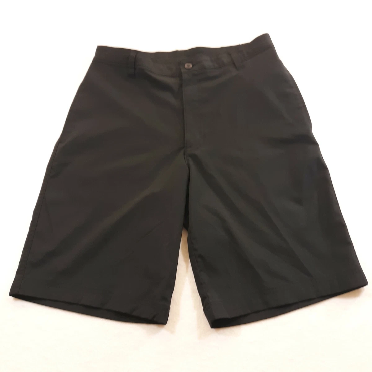 Champion Golf Shorts Black Flat Front Mens Size Waist 30 Inseam 10