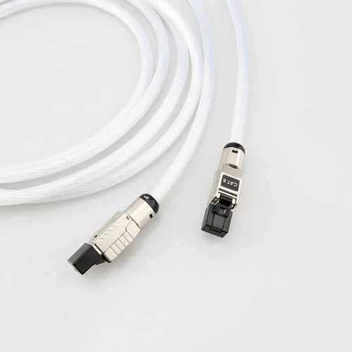 OCC Silver Plated Audio Ethernet Cable RJ45 Lan Wire Hi-Speed Cat8 Network Cable - Picture 4 of 9
