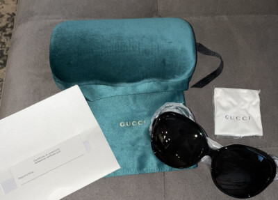 Gucci Original Black Sunglasses with Teal Case. Like new. Accessories | Gucci Black Sunglasses With Teal Case | Poshmark main image 2