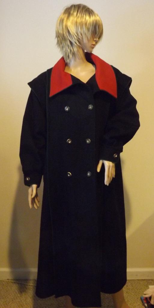 Julius Lang Black 100% Wool Coat US 6 Baur Loden Tirol Himalaya