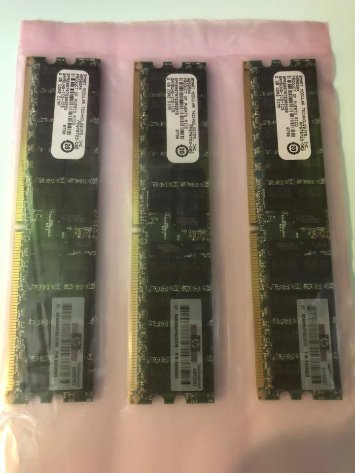 Samsung 4GB - 2x2GB - 2Rx4 PC2-4200R-444-12-LO RAM - Korea +Spare/ 3 modules - Image 2 of 2