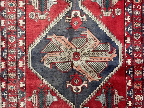 4x10 ANTIQUE CAUCASIAN RUG VINTAGE RUNNER HAND-KNOTTED handmade oriental 4x11