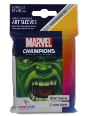 Marvel Champions The Card Game Hulk Art Sleeves LCS LCG 51 Pack New