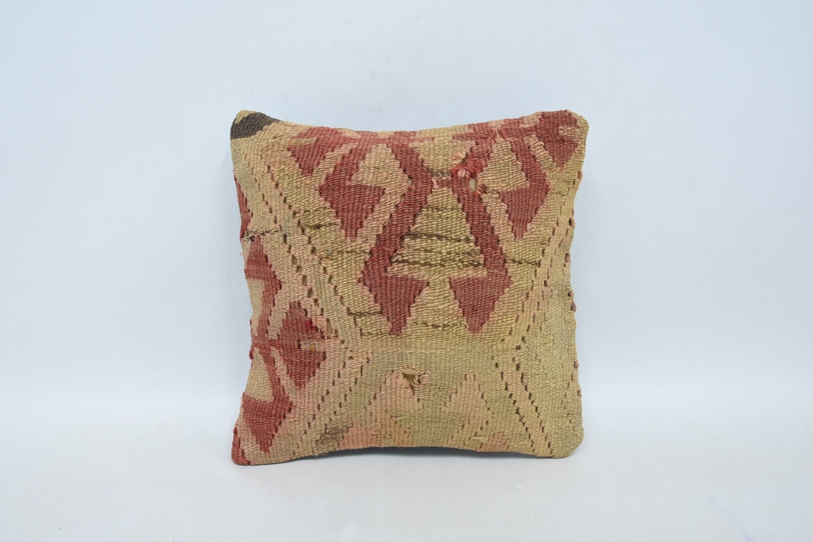 Funda de almohada Kilim, funda de cojín beige de 12