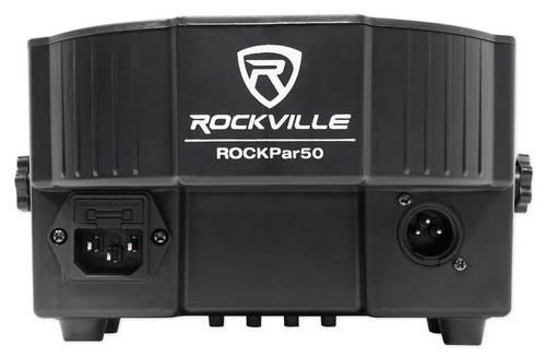 (4) Rockville FHB-118 LED RGB DMX LED PAR Can Wash Lights+(4) Cables+Carry Bag - Afbeelding 4 van 11