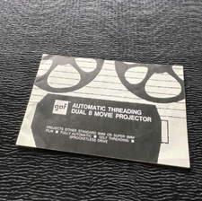 Instruction Manual ONLY GAF Dual 8MM Super 8 Movie Projector Automatic Threading
