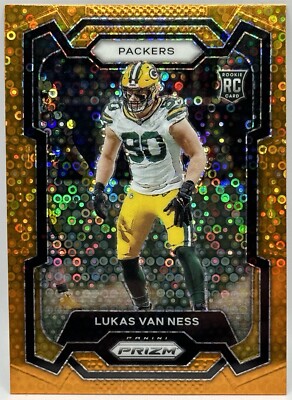 2023 Panini Prizm - Rookies Disco Prizm #336 Lukas Van Ness (RC) GB