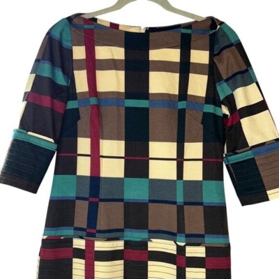 jessica simpson brown gingham dress Cece Dress in Brown Gingham XL