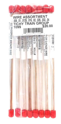 HO Scale Tichy Train Group 1099 Phosphor-Bronze Wire Assortment (8) Pack