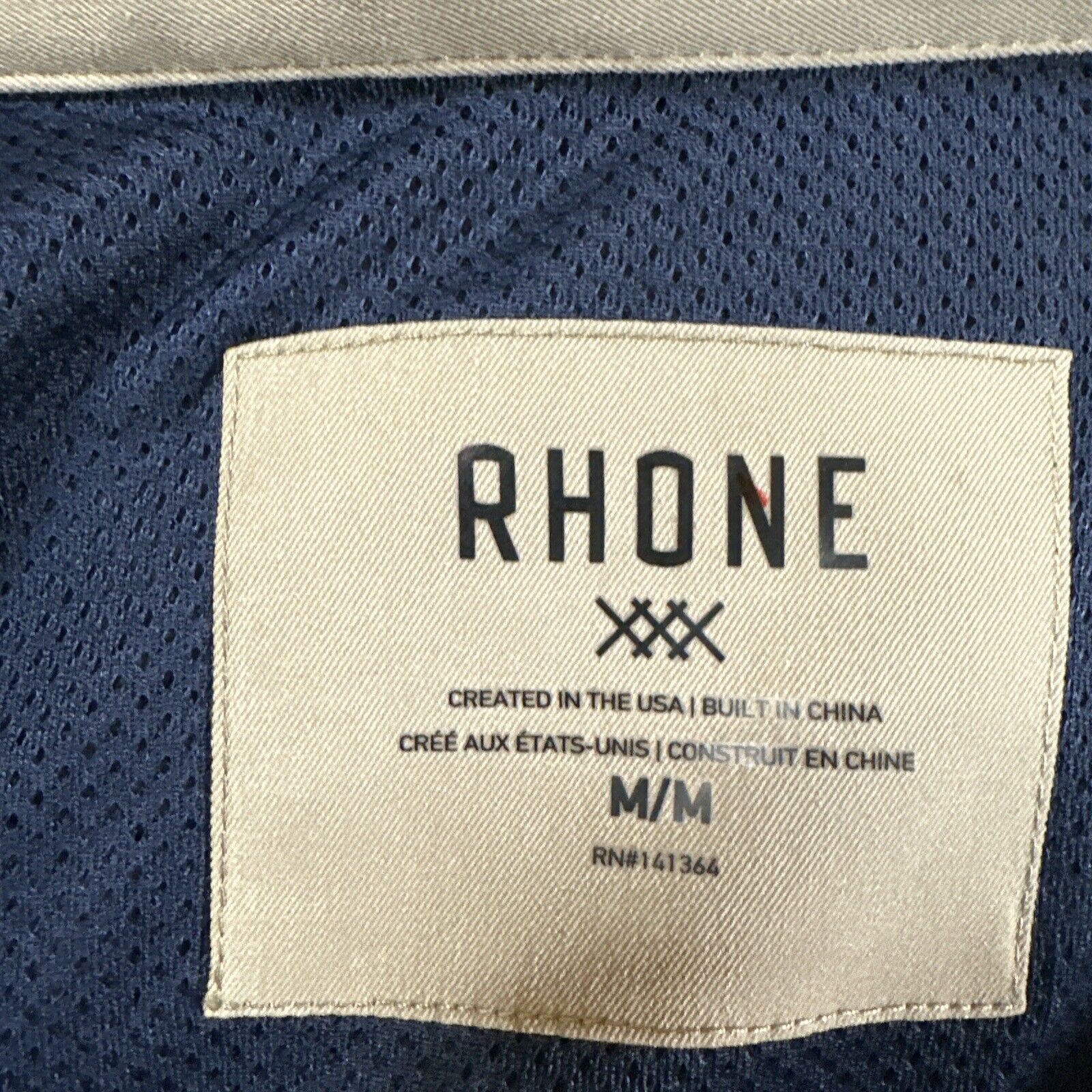 Rhone Jacket Men’s Medium Beige Mock Neck Full Zi… - image 2