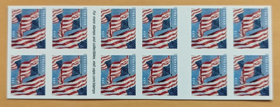 U.S.A. United States Flags booklet of 20v.  Forever stamps 2022 - Image 2 of 2