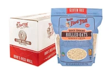 Bob's Red Mill Gluten Free Quick Cooking Rolled Oats, 28oz (Pack of 4) - Non GMO