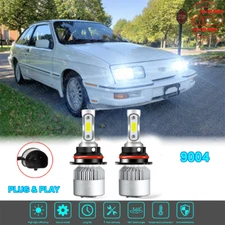 2Pcs 9004 LED Headlight High & Low Beam Bulbs Kit For MERKUR XR4TI SCORPIO 6000K