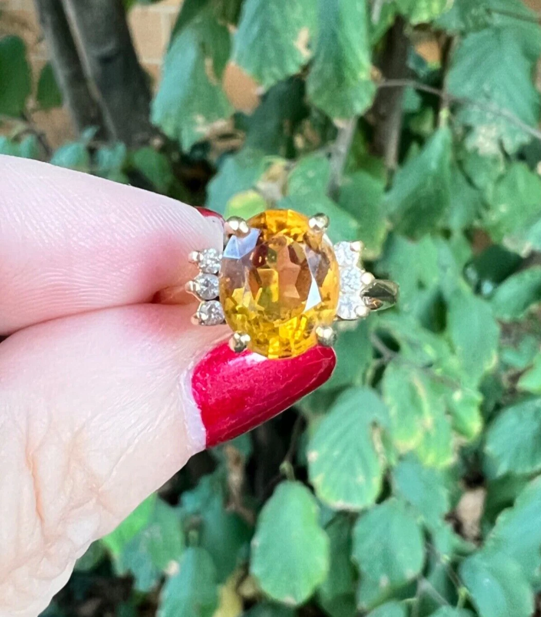 Citrine ring 2024 yellow gold