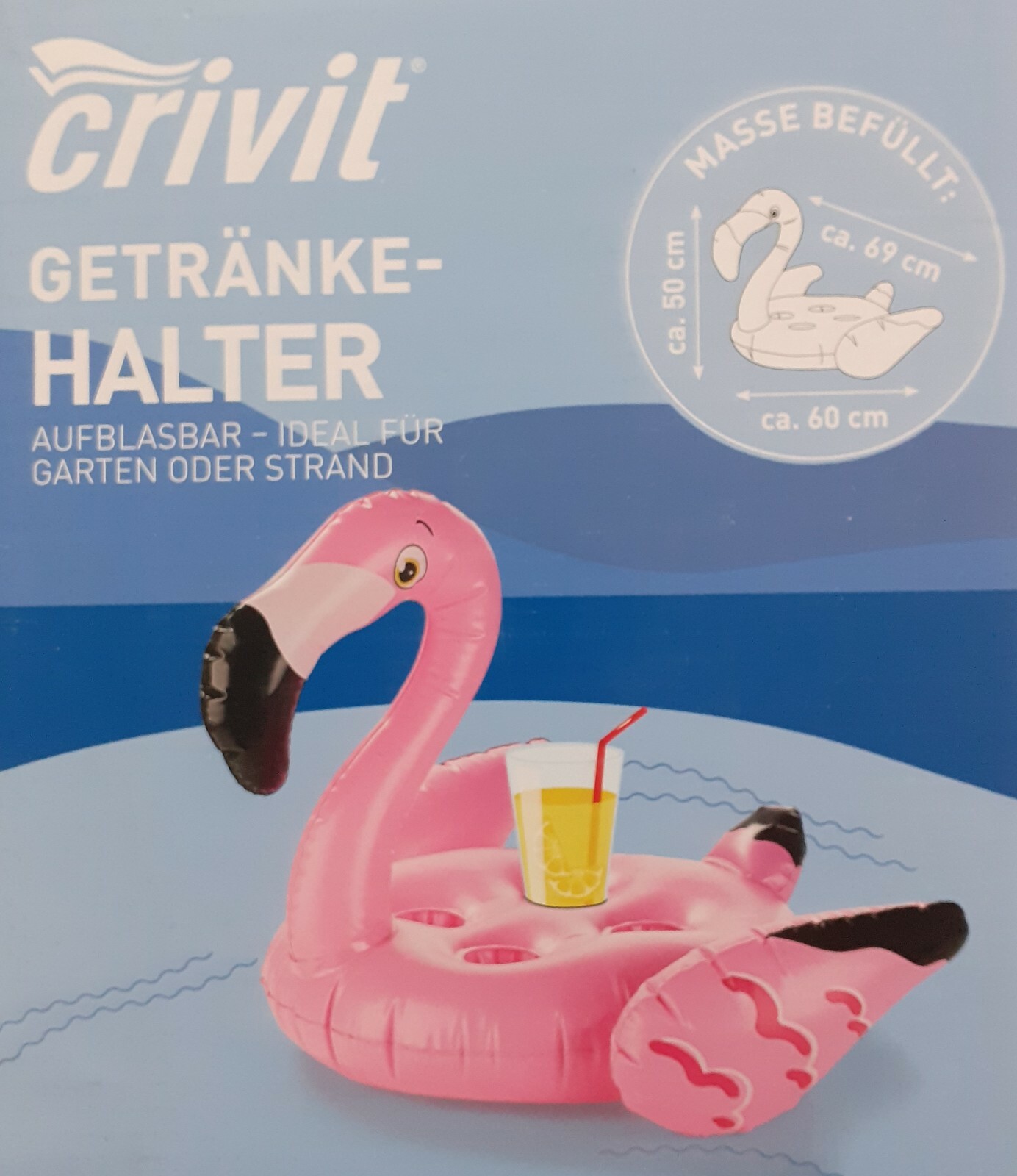 8 Flamingo Getränkehalter Aufblasbar - Schwimmende Pool-Getränkehalter Für Sommerpartys