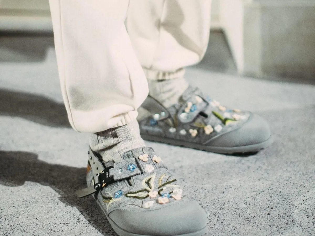 Dior Birkenstock Tokio Mule Grey Floral Slingback Nubuck Suede