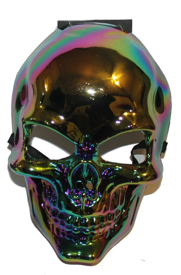 Plastic Metallic Horror Skeleton Mask Costume Party Dance Crew for Hip Hop Opera - Image 4 of 4