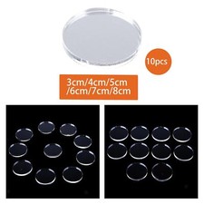 10 Pieces Figures Display Stand Circular Shape Acrylic Plate for Museums