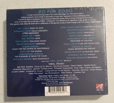 20 for 2020 by Adams / Andres / Segev (CD, 2022) DIGIPAK