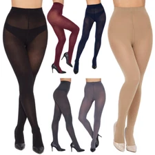 Ladies Opaque Plain Tights 100 Denier Stockings Smooth Pantyhose Size S-XL SE716