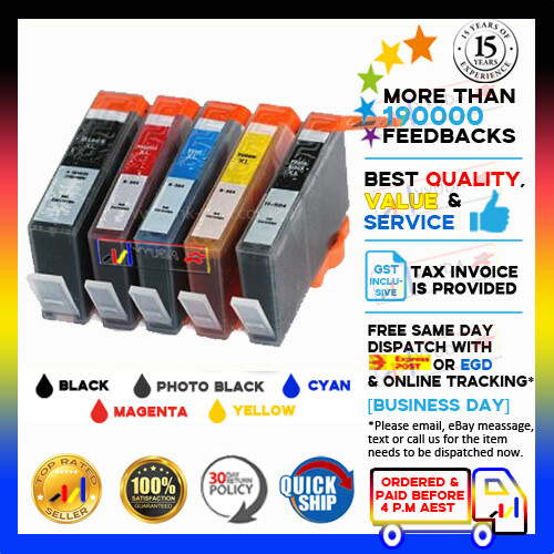 5x NoN-OEM 564XL ink cartridges for HP 