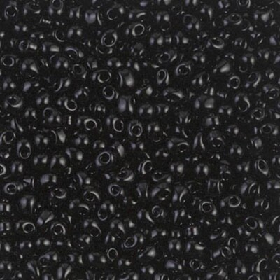 DP28-401, Black, Miyuki 2.8mm, 10g, drop/fringe beads, (db28-11)