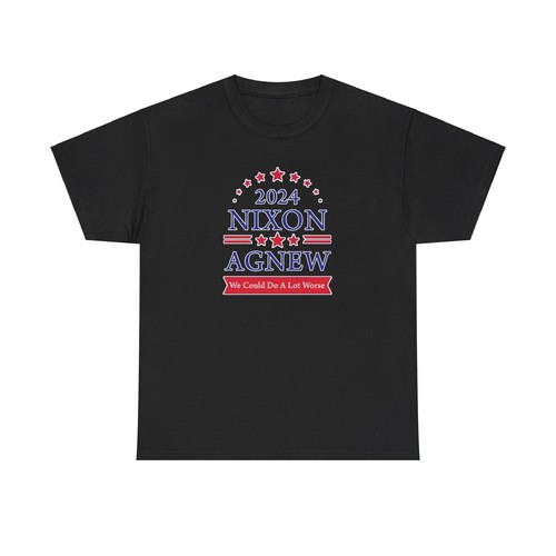Election 2024 Nixon Agnew (We could do a lot worse) - Unisex Heavy Cotton Tee - Picture 2 of 36