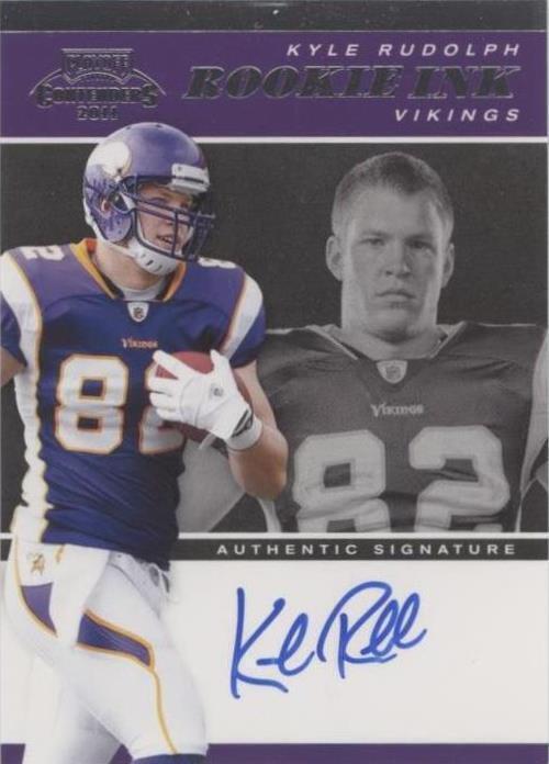 Kyle Rudolph Rookie Card 2011 Playoff Contenders - Rookie Ink Kyle Rudolph #14 /100 (AU, RC) for ...