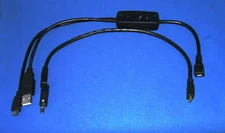 Cable set for Atrix Lapdock to Raspberry Pi 2 or 3 + ON/OFF switch Not Pi 4 or 5