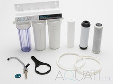 Aquati Home Under Sink Drinking Water Filter Purifier and Softener Kit Salt Free