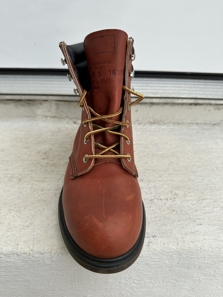 Red Wings steel toe oil resistant boots leather Women display picture 2