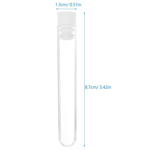 50 Pcs Plastic Test Tube Child Small Tubes for Children Clear with Lids - 第 5/12 張圖片