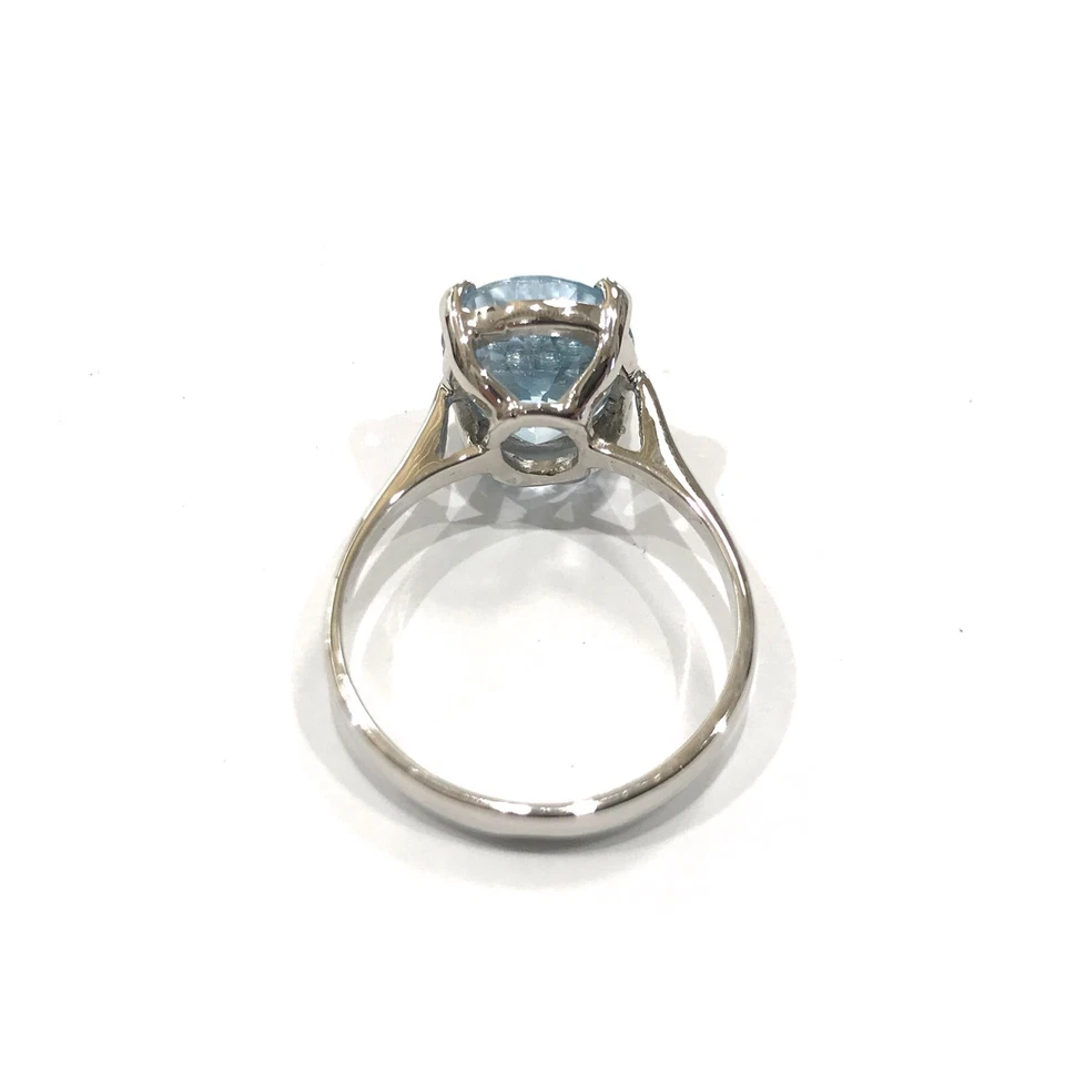 Anello Donna con topazio azzurro naturale 10 x 12 mm - Immagine 3 di 4