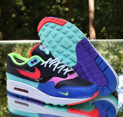 Nike Air Max 1 Parachute Men's Size 8 Black Hyper Grape Custom