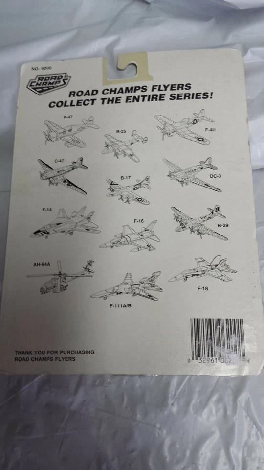 Vintage 1996 Road Champs Flyers P-38J Lighting “Marge” Fighter Plane Diecast NIP - Image 2 of 3