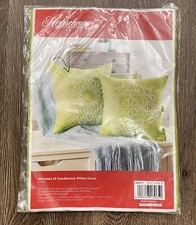 Herrschners Mandala II Candlewick Pillow Cover Embroidery Kit Neon Green