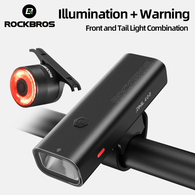 ROCKBROS Rechargeable Bicycle Headlight Tail Light Set Waterproof Bike Light Set - image 3 of 4
